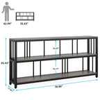 3 Tiers Console Sofa Table, 70 Entryway Hallway Table for Living Room
