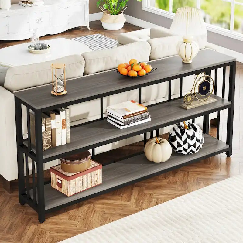3 Tiers Console Sofa Table, 70 Entryway Hallway Table for Living Room