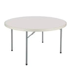 48" Heavy Duty Round Folding Banquet Table Speckled Gray - Hampden Furnishings: Indoor/Outdoor, Weather-Resistant