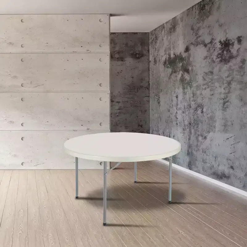Table de banquet ronde pliante robuste de 48 po Gris moucheté - Hampden Furnishings : Intérieur/Extérieur, Résistante aux intempéries