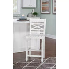 Tabouret de bar à hauteur de comptoir Bristol X Back de 24,25 po, blanc - Powell Company
