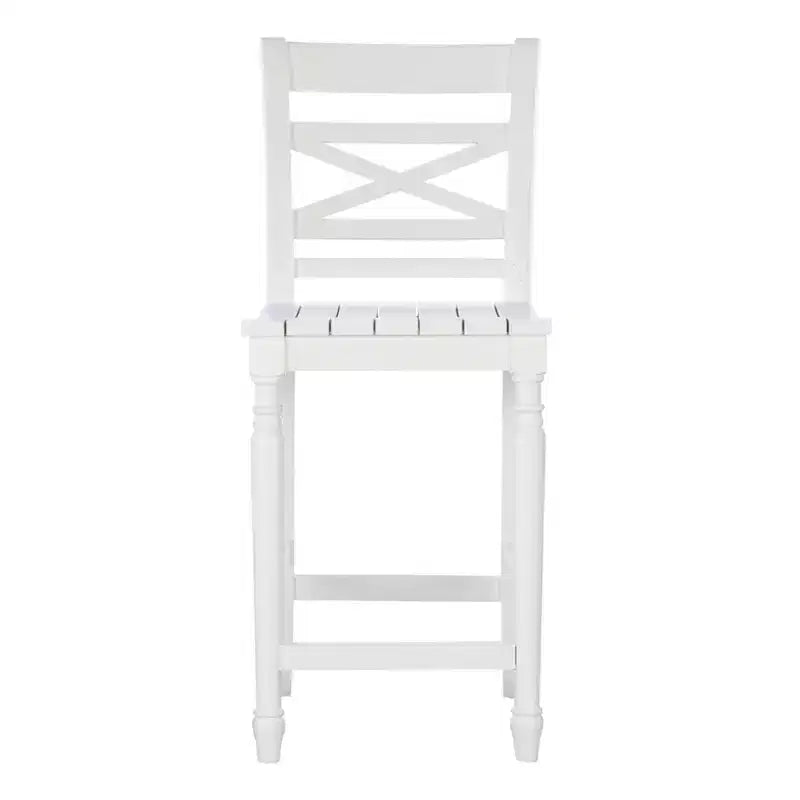 Tabouret de bar à hauteur de comptoir Bristol X Back de 24,25 po, blanc - Powell Company