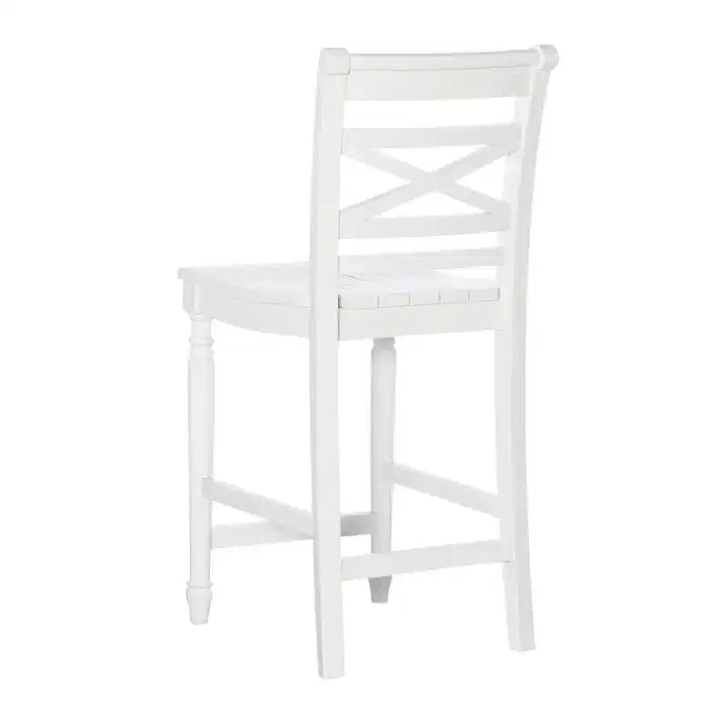 Tabouret de bar à hauteur de comptoir Bristol X Back de 24,25 po, blanc - Powell Company