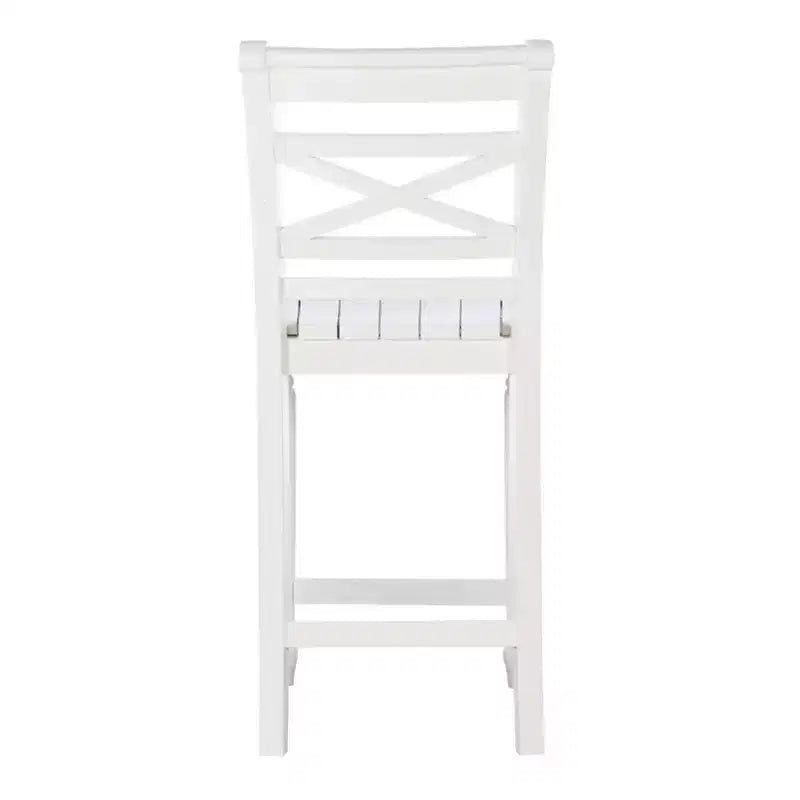 Tabouret de bar à hauteur de comptoir Bristol X Back de 24,25 po, blanc - Powell Company