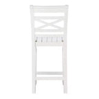 Tabouret de bar à hauteur de comptoir Bristol X Back de 24,25 po, blanc - Powell Company