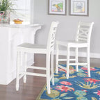 Tabouret de bar à hauteur de comptoir Bristol X Back de 24,25 po, blanc - Powell Company