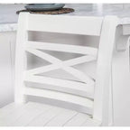 Tabouret de bar à hauteur de comptoir Bristol X Back de 24,25 po, blanc - Powell Company