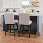 Linon Lot de 2 tabourets de bar pivotants Cyrus de hauteur comptoir Gris