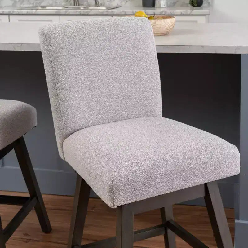 Linon Lot de 2 tabourets de bar pivotants Cyrus de hauteur comptoir Gris