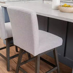 Linon Lot de 2 tabourets de bar pivotants Cyrus de hauteur comptoir Gris