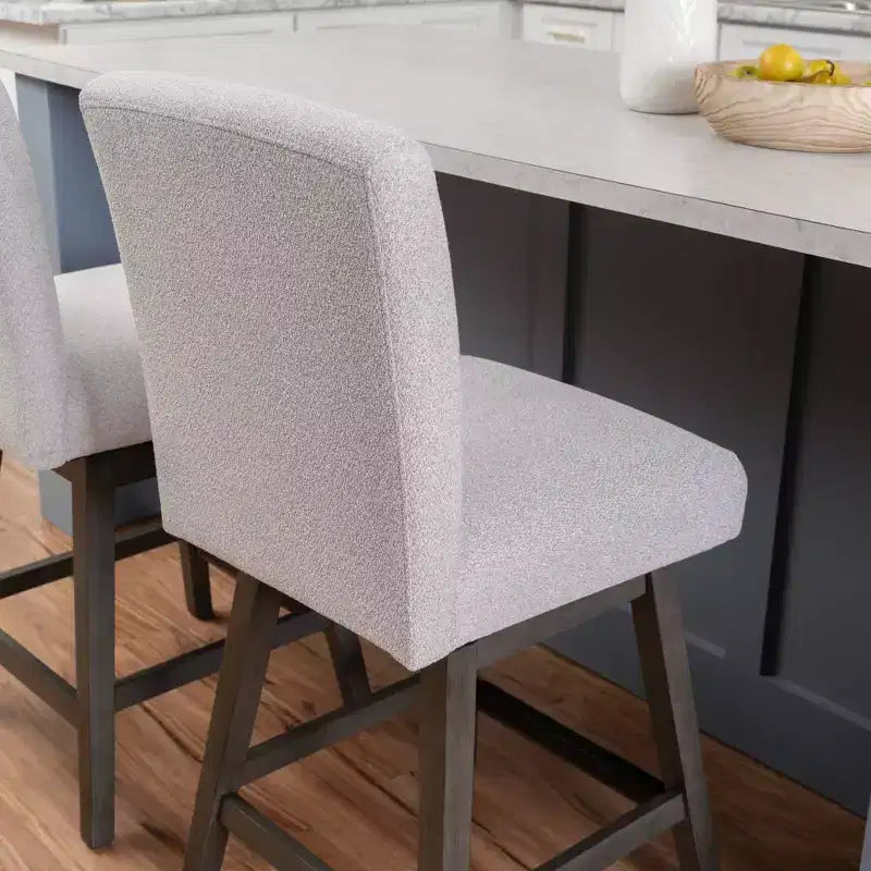 Linon Lot de 2 tabourets de bar pivotants Cyrus de hauteur comptoir Gris