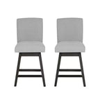 Linon Lot de 2 tabourets de bar pivotants Cyrus de hauteur comptoir Gris