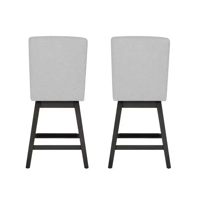 Linon Lot de 2 tabourets de bar pivotants Cyrus de hauteur comptoir Gris