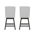 Linon Lot de 2 tabourets de bar pivotants Cyrus de hauteur comptoir Gris