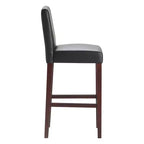 Lot de 2 tabourets de bar en cuir Liam 75 cm marron chocolat foncé - Serta : Cadre en bois massif, capacité de 113 kg