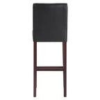Lot de 2 tabourets de bar en cuir Liam 75 cm marron chocolat foncé - Serta : Cadre en bois massif, capacité de 113 kg
