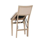 Lot de 2 chaises pliantes Claire en bois massif et assise rembourrée, finition gris délavé - Linon