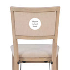 Lot de 2 chaises pliantes Claire en bois massif et assise rembourrée, finition gris délavé - Linon