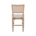 Lot de 2 chaises pliantes Claire en bois massif et assise rembourrée, finition gris délavé - Linon