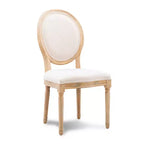 Set of 2 Manchester Upholstered Oval Back Chairs Natural - Linon