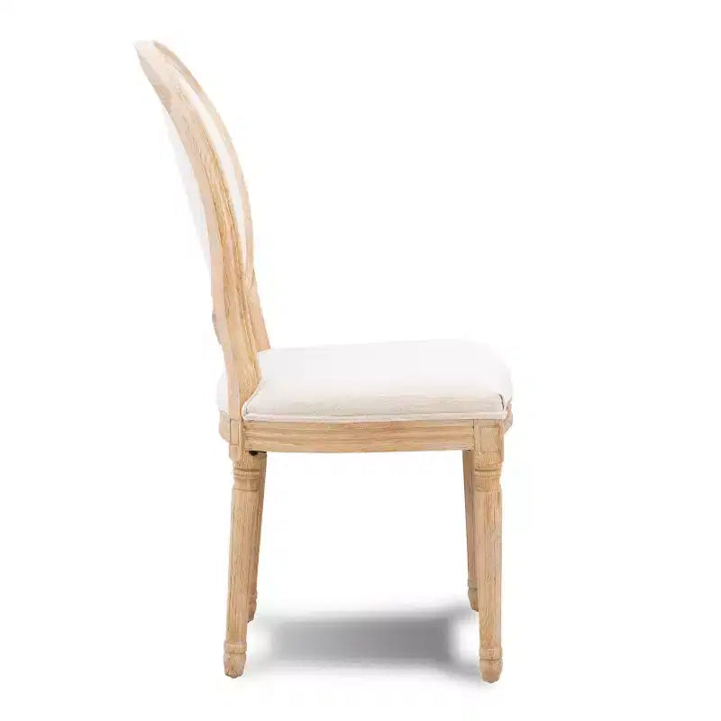 Set of 2 Manchester Upholstered Oval Back Chairs Natural - Linon