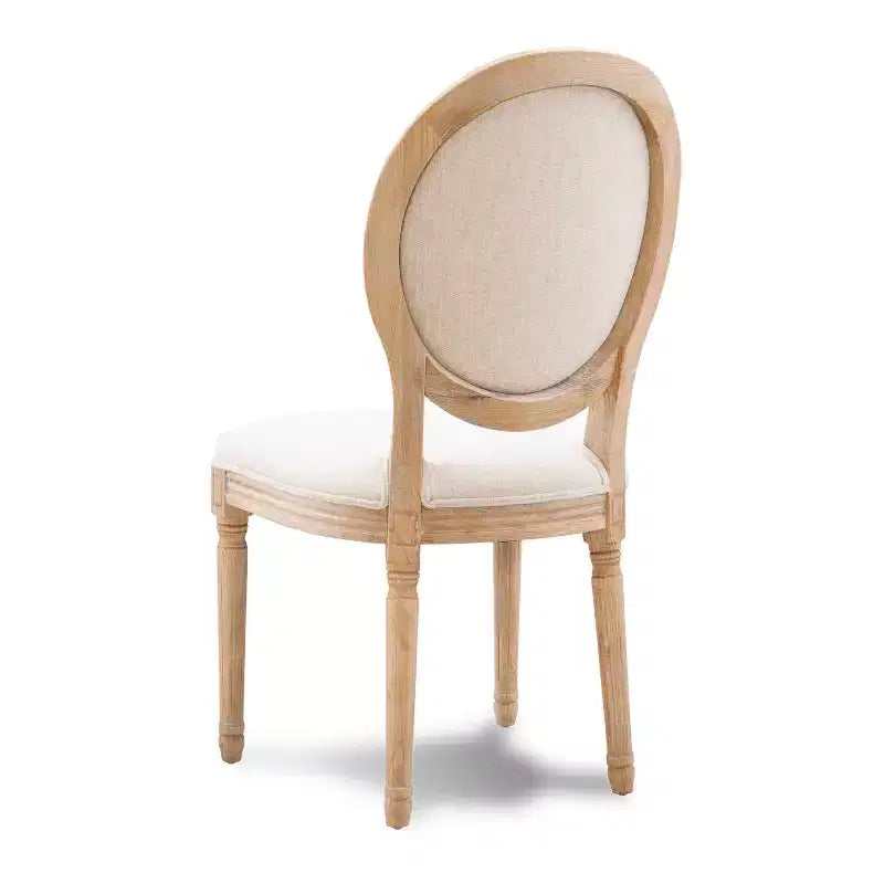 Set of 2 Manchester Upholstered Oval Back Chairs Natural - Linon