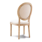Set of 2 Manchester Upholstered Oval Back Chairs Natural - Linon