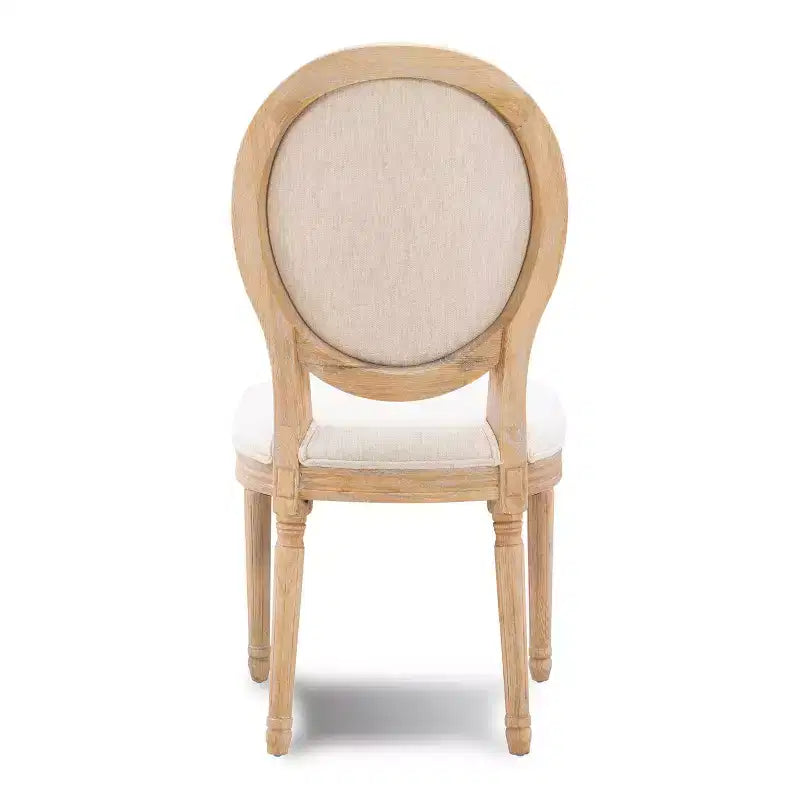 Set of 2 Manchester Upholstered Oval Back Chairs Natural - Linon
