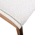 HOMES: Inside + Out Lot de 2 chaises de salle à manger Forest Wisp Mid-Century Boucle avec accents en similicuir Noyer