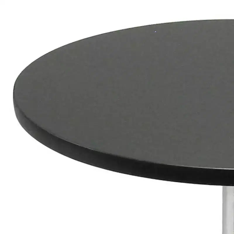 Table à manger ronde Spectrum avec base en métal Bois/Noir - Winsome