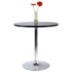Table à manger ronde Spectrum avec base en métal Bois/Noir - Winsome