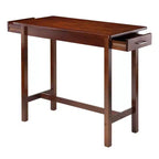 Table de salle à manger pour le petit-déjeuner en bois/noyer antique - Winsome : rectangulaire 2 places avec tiroirs de rangement, mobilier de cuisine