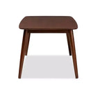 Edna Wood Dining Table Walnut - Baxton Studio