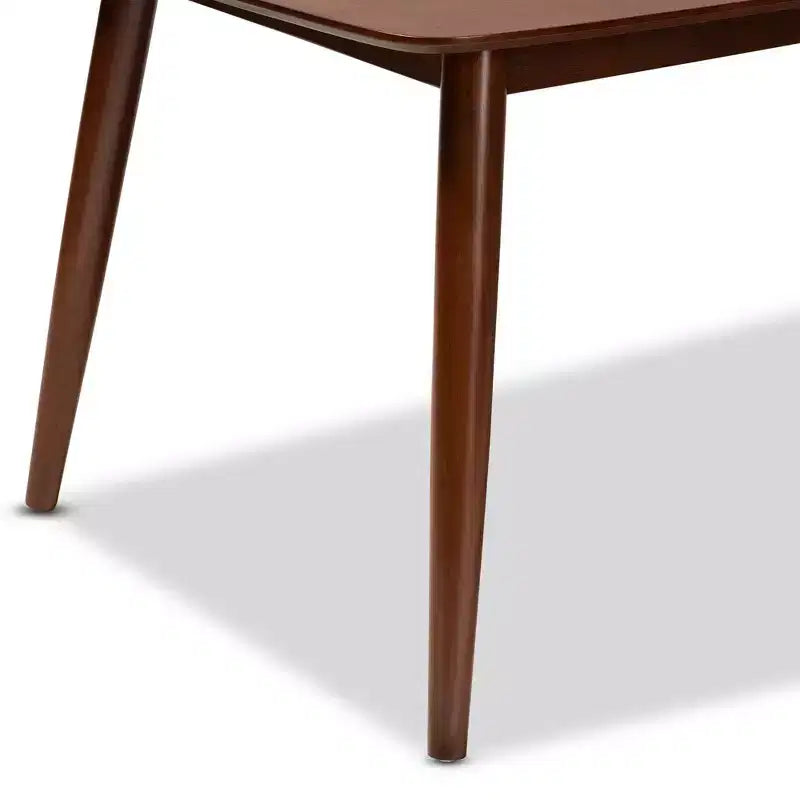 Edna Wood Dining Table Walnut - Baxton Studio
