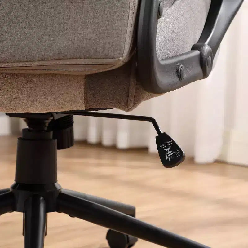 Swivel Gaming Chair Gray - Room Essentials™: Upholstered Computer Desk Chair, Adjustable, Fixed Arms