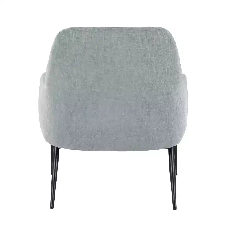 LumiSource Marcel Fabric Accent Chair Black Metal/Light Blue