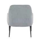 LumiSource Marcel Fabric Accent Chair Black Metal/Light Blue