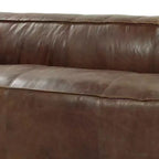 Canapés Brancaster 98 po en cuir pleine fleur marron rétro – Acme Furniture : Style vintage, accents en aluminium, 5 places