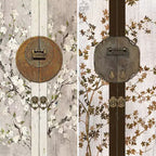6" Double Sided Asian Lock Canvas Room Divider White - Oriental Furniture