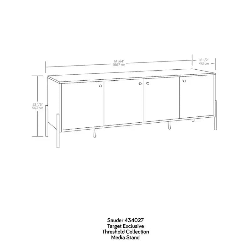 Meuble TV Elowen à 4 portes de 152 cm pour téléviseurs jusqu'à 152 cm - Threshold™