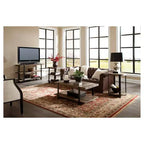 Modesto Wide TV Stand: Rustic Media Console with Fixed Shelves - Alaterre Furniture