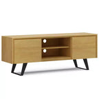 Mitchell TV Stand for TVs up to 70" Oak - WyndenHall: Solid Wood, Metal Legs, Media Credenza