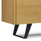 Mitchell TV Stand for TVs up to 70" Oak - WyndenHall: Solid Wood, Metal Legs, Media Credenza