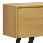 Mitchell TV Stand for TVs up to 70" Oak - WyndenHall: Solid Wood, Metal Legs, Media Credenza