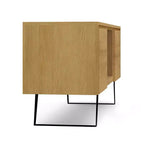 Mitchell TV Stand for TVs up to 70" Oak - WyndenHall: Solid Wood, Metal Legs, Media Credenza