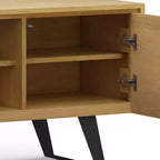 Mitchell TV Stand for TVs up to 70" Oak - WyndenHall: Solid Wood, Metal Legs, Media Credenza