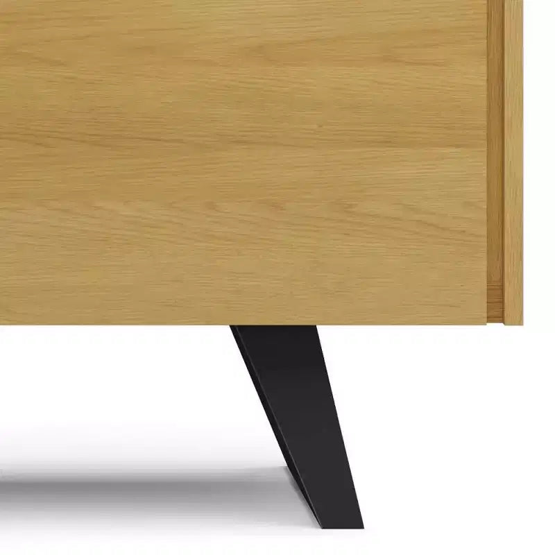 Mitchell TV Stand for TVs up to 70" Oak - WyndenHall: Solid Wood, Metal Legs, Media Credenza