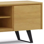 Mitchell TV Stand for TVs up to 70" Oak - WyndenHall: Solid Wood, Metal Legs, Media Credenza
