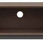 WyndenHall Devlin 72" Low TV Stand for TVs up to 80" Walnut Brown: Modern Media Console with Storage