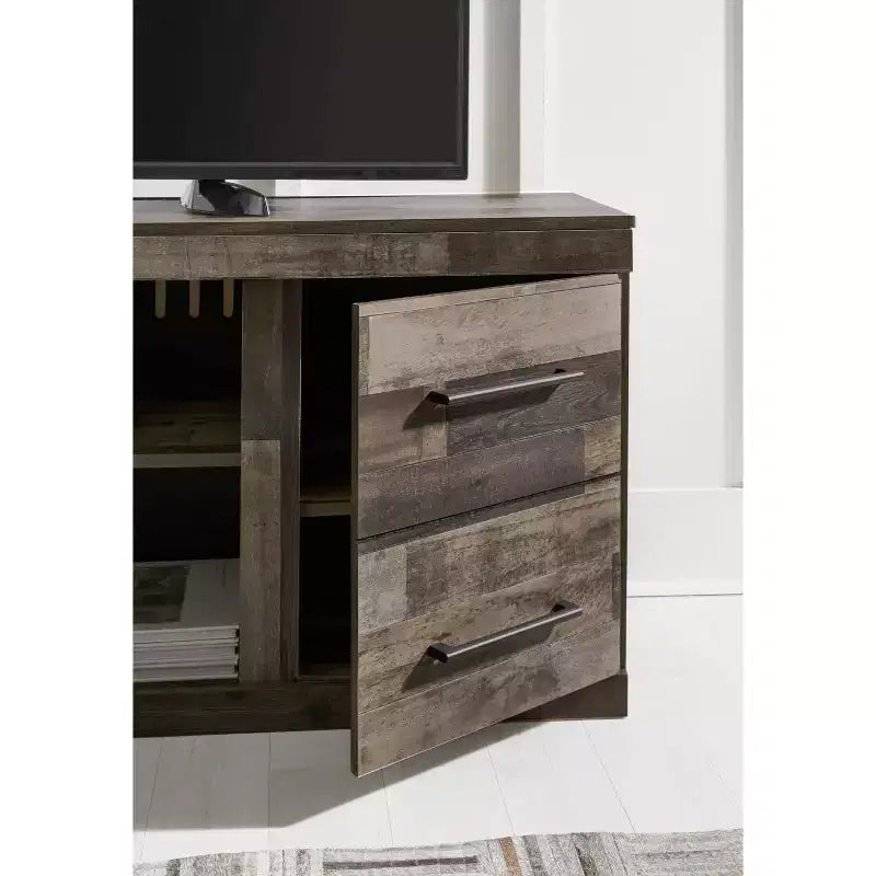 Signature Design by Ashley 60" Derekson TV Stand for TVs up to 65" Black/Gray/Beige
